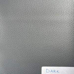 Dark Grey Plain Faux Leatherette Fabric