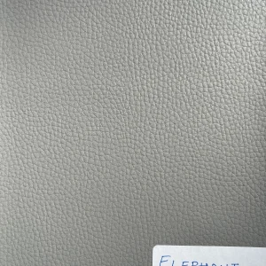 Elephant Grey Plain Faux Leatherette Fabric