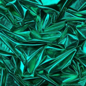Emerald Metallic Lycra Jersey Fabric
