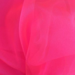Flo Cerise Plain Organza Fabric