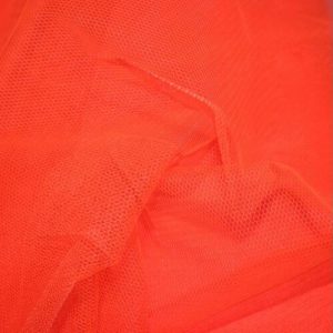 Flo Red Plain Dress Net