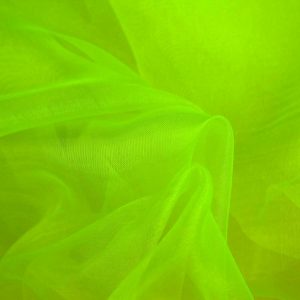 Flo Yellow Plain Organza Fabric