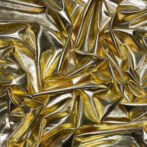 Gold Metallic Lycra Jersey Fabric