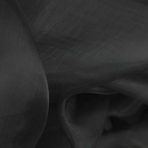 Graphite Plain Organza Fabric