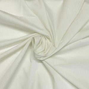Ivory Plain Polycotton Fabric