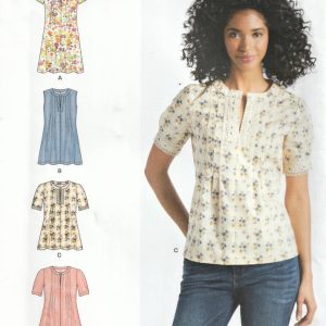 K6513 Women's Tucked Bodice Top & Dress Pattern