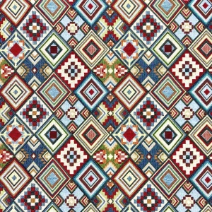 Little Aztec Cotton Rich Woven Tapestry Fabric Upholstery