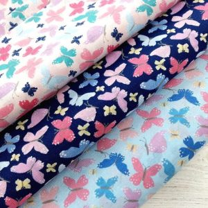Butterfly Print Polycotton Fabric