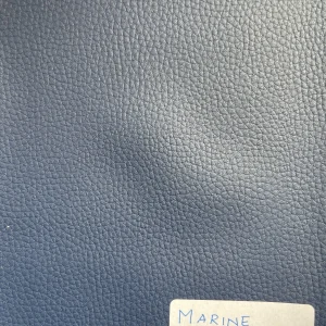 Marine Navy Blue Plain Faux Leatherette Fabric