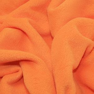 Orange Plain Antipil Fleece Fabric