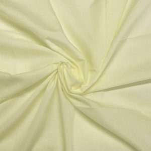 Pale Lemon Plain Polycotton Fabric