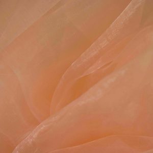 Peach Plain Organza Fabric