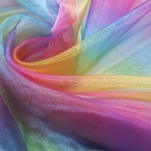 Rainbow Organza Fabric