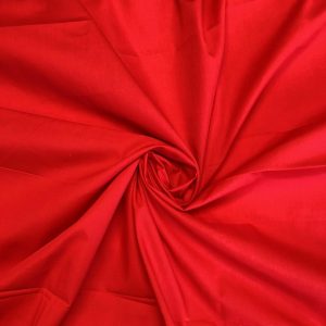 Red Plain Polycotton Fabric