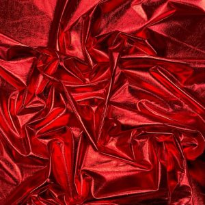 Red Metallic Lycra Jersey Fabric