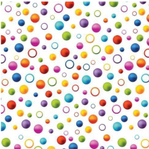 Watercolour Bubbles Printed 100% Cotton Fabric