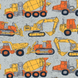 JCB Construction Printed 100% Cotton Fabric