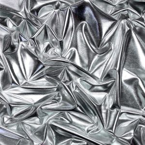Silver Metallic Lycra Jersey Fabric