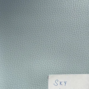 Sky Blue Plain Faux Leatherette Fabric
