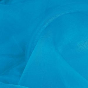 Turquoise Plain Organza Fabric