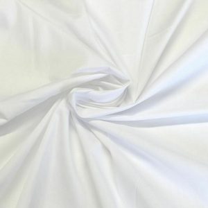 White Plain Polycotton Fabric