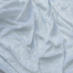 White Plain Crushed Velvet Fabric