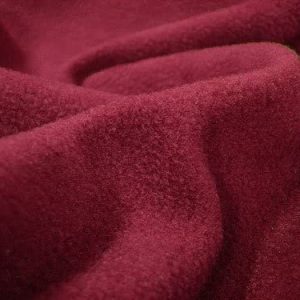 Wine Red Plain Antipil Fleece Fabric