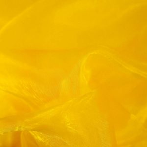 Yellow Plain Organza Fabric