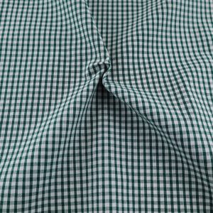 Bottle Green 1/8" Gingham Fabric Polycotton