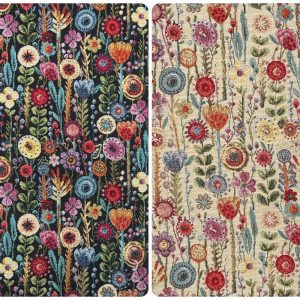 Kew Gardens Floral Cotton Rich Woven Tapestry Fabric Upholstery
