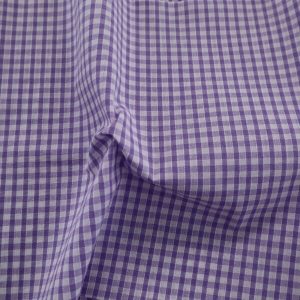 Lilac 1/8" Gingham Fabric Polycotton