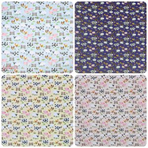 Farmyard Animals Printed Polycotton Fabric
