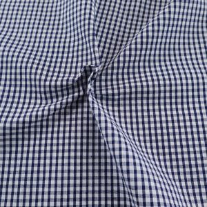 Navy Blue 1/8" Gingham Fabric Polycotton