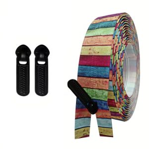 Printed Colourful Strips Invisible Nylon 5mm Zip By the Meter