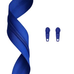 Plain Royal Blue 3mm Zip By the Meter