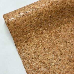 Real Natural Cork Fabric - Metallic Sliver