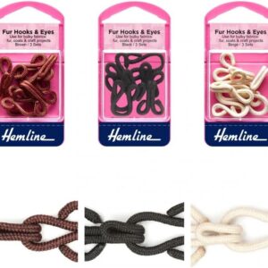 Hemline Fur Coat Hook and Eye 3 Sets