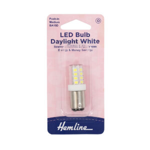 Hemline Bayonet Push-In Medium BA15D LED Daylight White Sewing Machine Bulb (220V)
