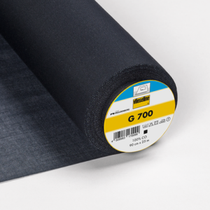 Vlieseline (Vilene) Iron On Woven Cotton Fusible Interlining - Black G 700