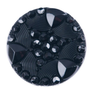 Patterned Starburst Shape Black Shank Buttons