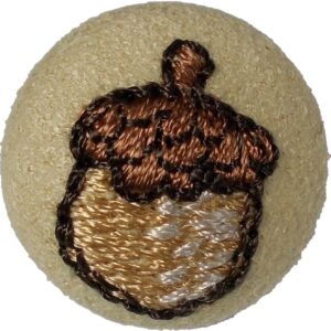 G442532\0 Woodland Acorn Fabric Covered Shank Button - 21mm