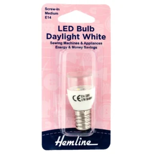 Hemline Screw-In Medium E14 LED Daylight White Sewing Machine Bulb (220V)