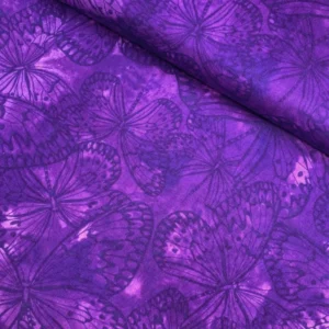 Cadbury Purple Melody Butterfly Bali Batik Fabric 100% Cotton