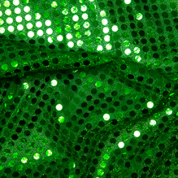 6mm Round Hologram Sequins Sparkle Fabric - Emerald Green