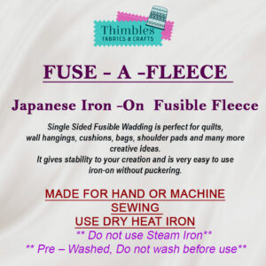 Japanese Iron-on Fusible Fleece - Fuse a Fleece