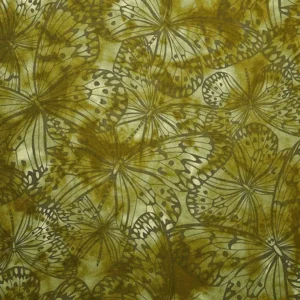 Sage Green Melody Butterfly Bali Batik Fabric 100% Cotton