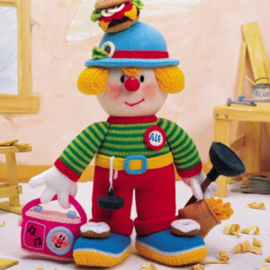 Jean Greenhowe's Knitting Pattern Book-Tradesmen Clowns The Red Nose Gang - Part Four