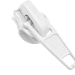 White Zip Sliders / Pullers 5mm Teeth Size