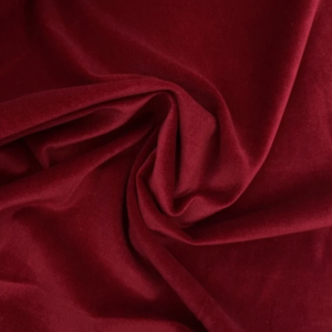 Burgandy 100% Cotton Velvet Fabric