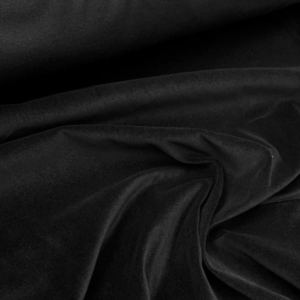 Black 100% Cotton Velvet Fabric